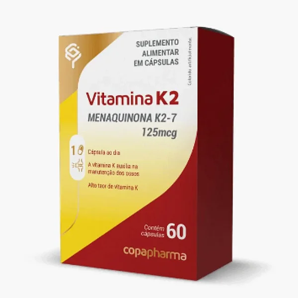 Vitamina K2 125Mcg (Menaquinona K2-7) Copapharma 60 cápsulas
