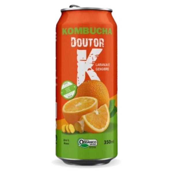 Kombucha Dr K sabor Laranja e Gengibre