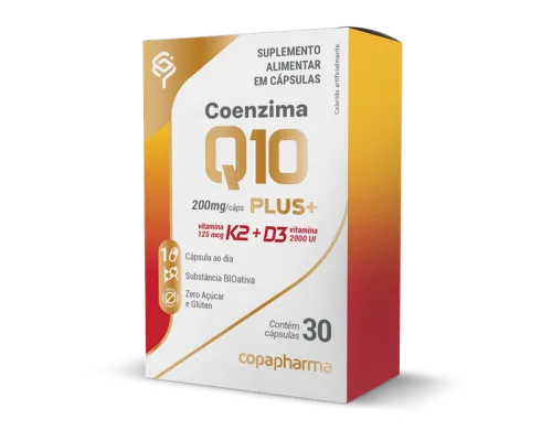 Coenzima Q10 200mg Plus Vit K2-7 e D3 Copapharma 30 cápsulas