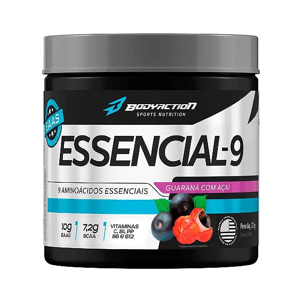 Aminoácidos Essenciais Body Action Essencial-9 - 225g (Limonada Suíça)