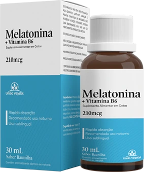 Melatonina + Vitamina B6 União Vegetal - 30ml (210mcg)