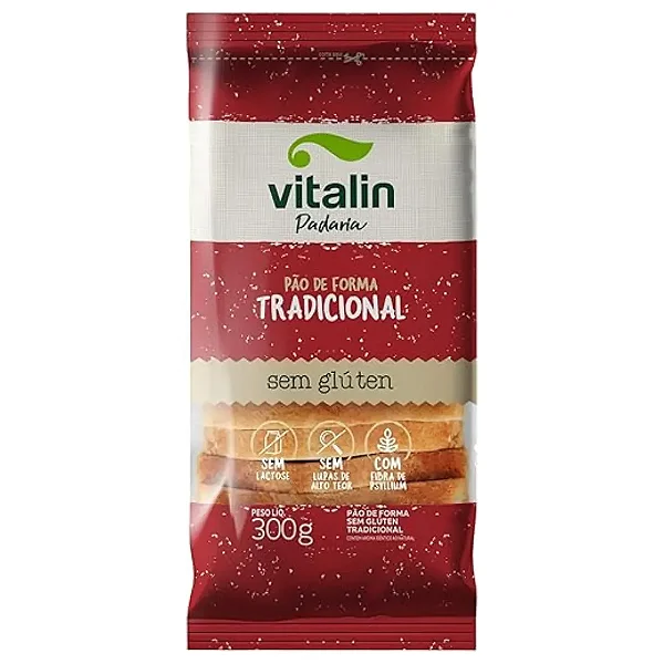 Pão de Forma s/Glúten Tradicional Vitalin 300g