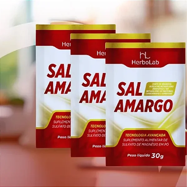 Sal Amargo (Sulfato de Magnésio) Herbolab Sachê 30g