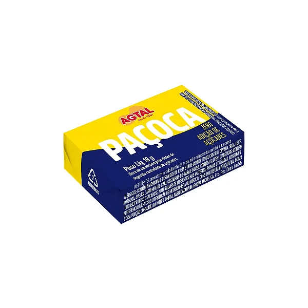 Paçoca Zero adição de Açúcares 19g | Agtal