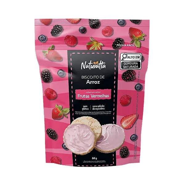 Biscoito de Arroz Integral Naturatta 60g | sem Glúten | Zero Açúcar #desconto