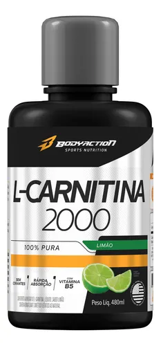 L-Carnitina 100% Pura 2000mg Bodyaction 480ml