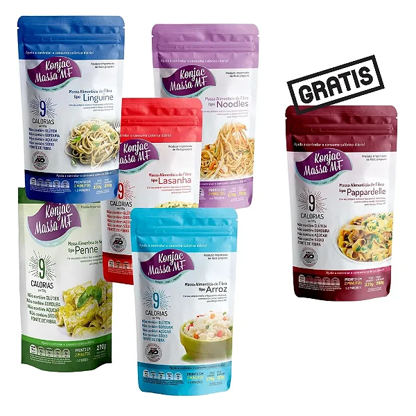 Kit Konjac - 5 Massas + 1 Grátis!