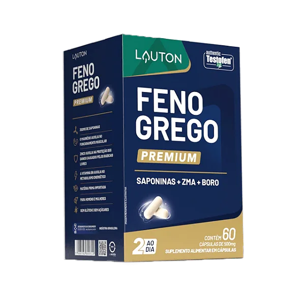 Feno Grego Premium Lauton 60 cápsulas 500mg