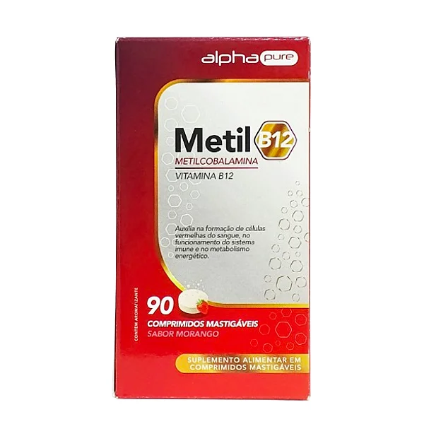 Vitamina B12 Alphapure 90 comprimidos mastigáveis