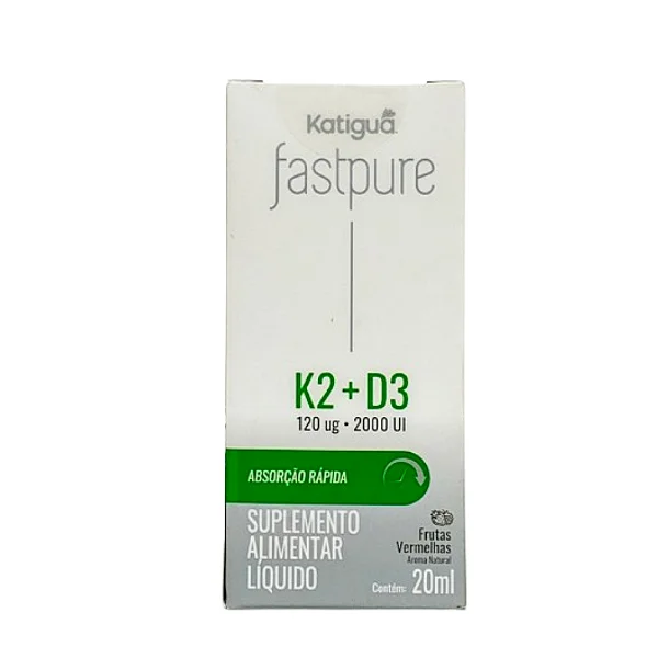 K2 120mcg + D3 2000UI | Dose Max | Fast Pure Frutas Vermelhas Katiguá 20ml