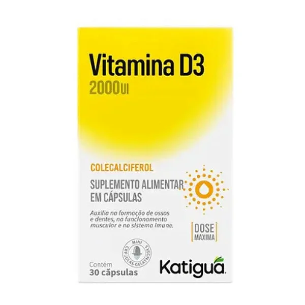 Vitamina D3 2000UI Katiguá 30 cápsulas