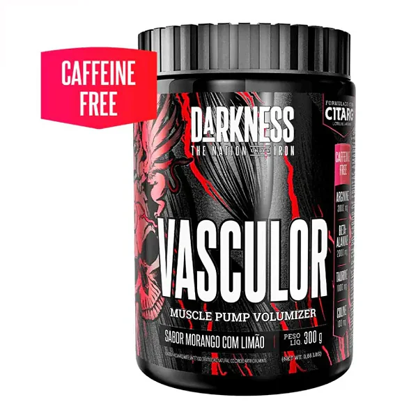 Vasculor Powder s/Cafeína Morango c/Limão Darkness 300g