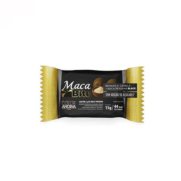 Maca Bite Black Vegan Zero Açúcar Color Andina 15g