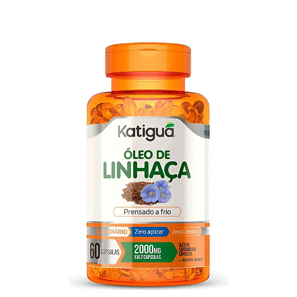 Óleo de Linhaça Katiguá 1000mg 60 cápsulas