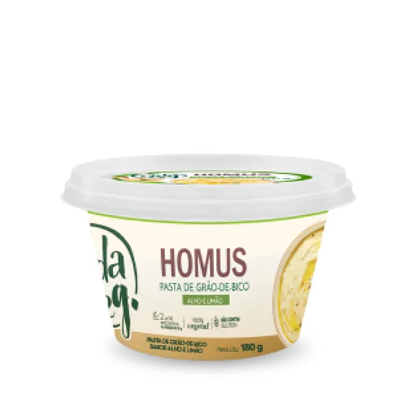 Homus Pasta de Grão-de-bico sabor Alho e Limão Vida Veg 180g