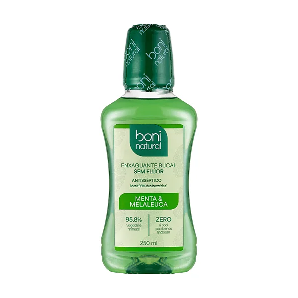 Enxaguante Bucal Boni Natural Menta e Melaleuca 250ml