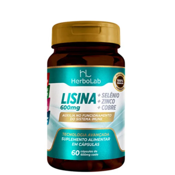 Lisina Herbolab 600mg 60 cápsulas