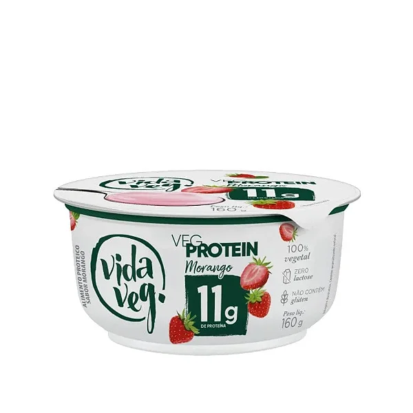 Iogurte Vegprotein Morango Vida Veg Pote 160g