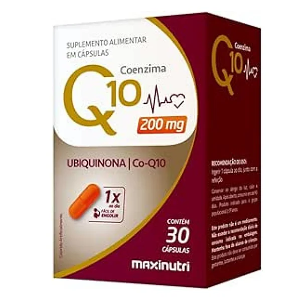 Coenzima Q10 Gold 200mg Maxinutri 30 cápsulas
