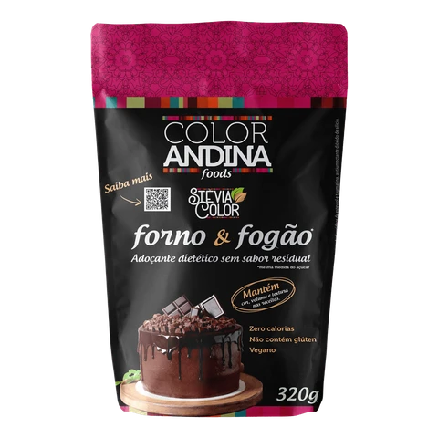 Adoçante Culinário Stévia Forno e Fogão Color Andina 320g