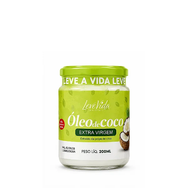 Óleo de Coco Extravirgem Leve Vida (200ml ou 500ml)
