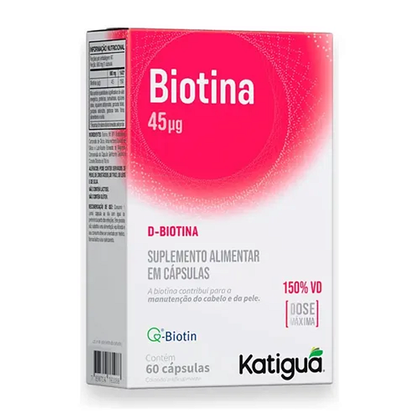 Biotina Dose Máxima 500mg Katiguá 60 cápsulas