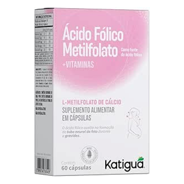 Ácido Fólico Metilfolato + Vitaminas Katiguá 30 cápsulas