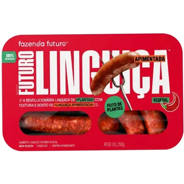 Linguiça de plantas apimentada Fazenda Futuro 250g