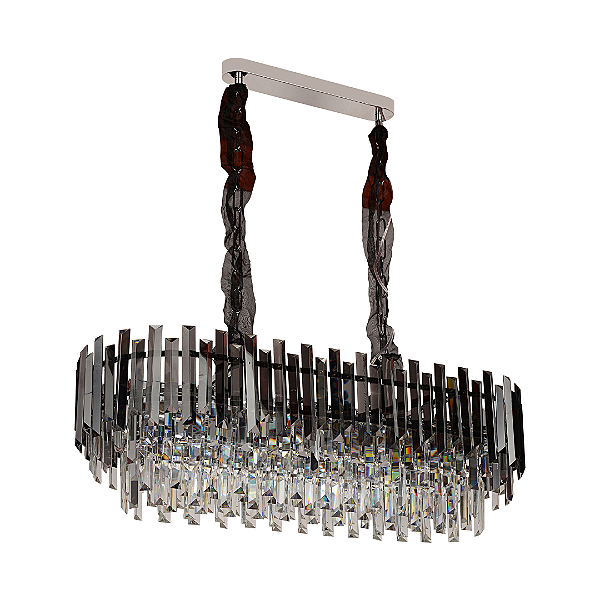Pendente Elara Metal Cristal - Retangular - 8*E14 - (L)80cm - Astraled