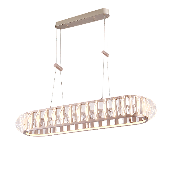 LUMINÁRIA PENDENTE LED WAVY ENI Ouro Champagne 60W | 4500lm | 2.700K | 100-270V