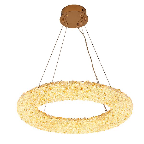 LUMINÁRIA PENDENTE LED JOU CIR 60CM -Dourado Brilho 40W | 3200lm | 3.000K | 100-240V