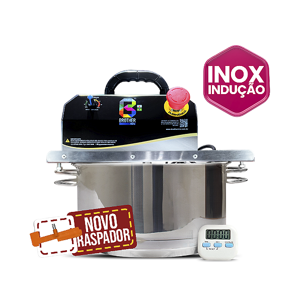 28CM - Misturadora INOX INDUÇÃO para DOCES E RECHEIOS com ajuste fino de velocidades, bivolt com chave seletora