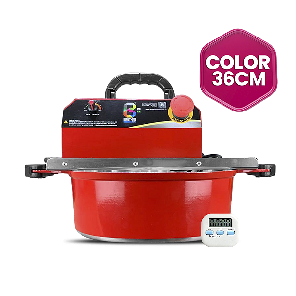 36CM - Misturadora Color Vermelha para DOCES E RECHEIOS com ajuste fino de velocidade, bivolt com chave seletora