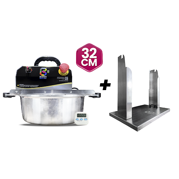 COMBO PANELA MISTURADORA 32CM + SUPORTE VIRADOR