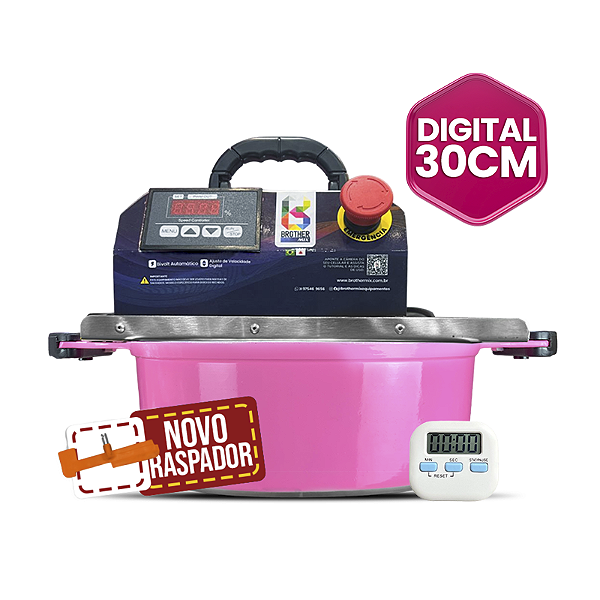 30CM - Misturadora Eletrônica Rosa para DOCES E RECHEIOS com ajuste de velocidade, BIVOLT AUTOMÁTICO