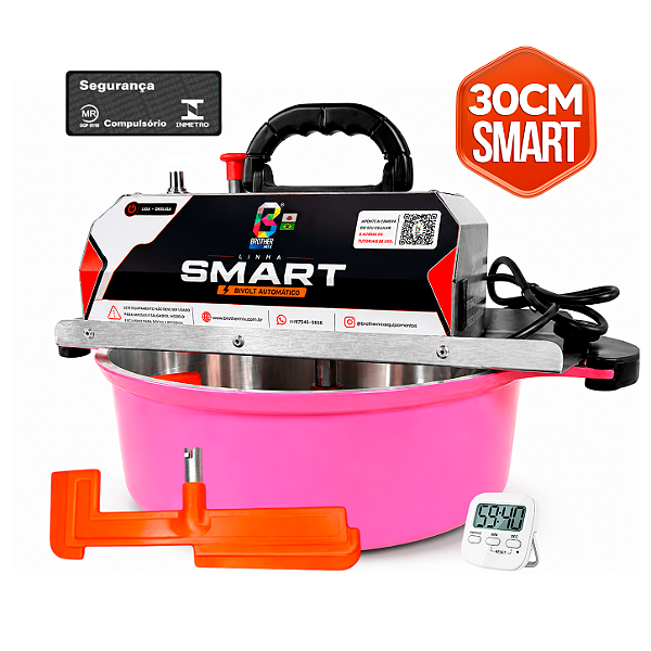 30CM - Misturadora SMART Rosa para DOCES E RECHEIOS com ajuste fino de velocidade, BIVOLT AUTOMÁTICO