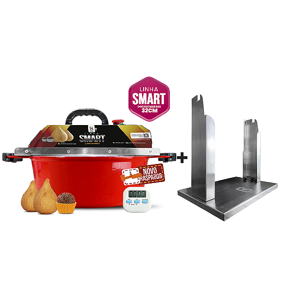 COMBO PANELA MISTURADORA DOCES E MASSAS SMART 32CM + SUPORTE VIRADOR