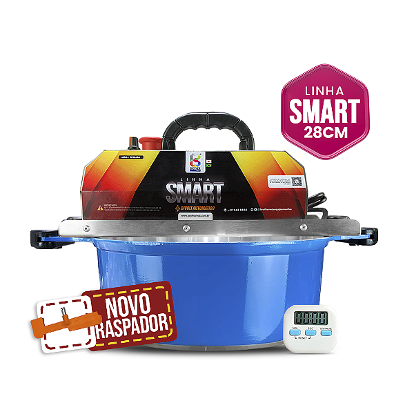 28CM - Misturadora SMART Azul para DOCES E RECHEIOS com ajuste fino de velocidade, BIVOLT AUTOMÁTICO