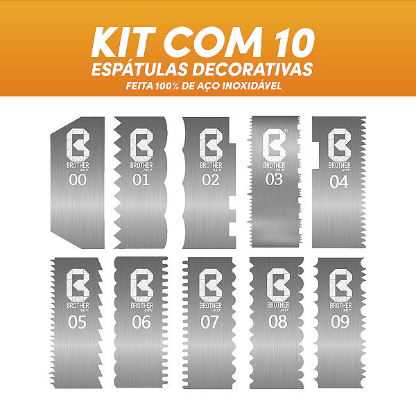 KIT 10 ESPÁTULAS DECORATIVAS