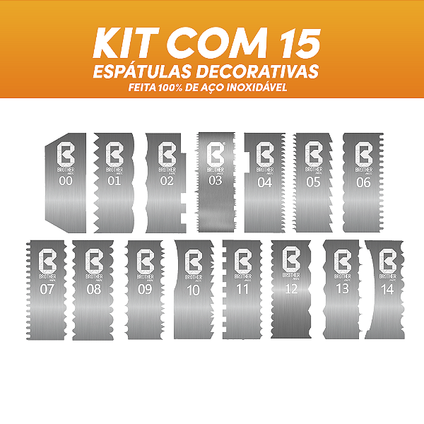 KIT 15 ESPÁTULAS DECORATIVAS