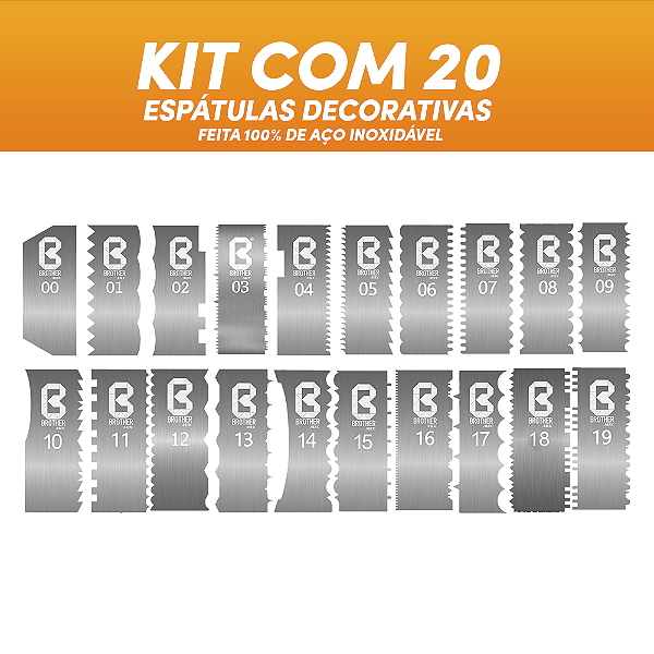 KIT 20 ESPÁTULAS DECORATIVAS