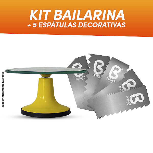 KIT BAILARINA AMARELA BROTHERMIX + 5 ESPÁTULAS DECORATIVAS