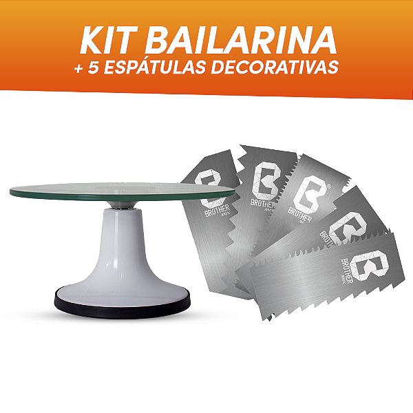 KIT BAILARINA BRANCA BROTHERMIX + 5 ESPÁTULAS DECORATIVAS