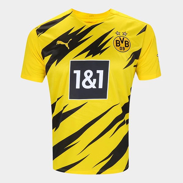Camisa Borussia Dortmund Home 20/21 Torcedor - Masculina - Amarelo/Pre - CH  Prime Sports