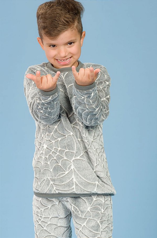 Pijama Masculino Infantil Longo em Fleece Teia (Brilha no Escuro) - Pijamas,  Macacões, Camisolas, Roupões e Robes Confortáveis e Estilosos Para Toda a  Família/ Loja Virtual