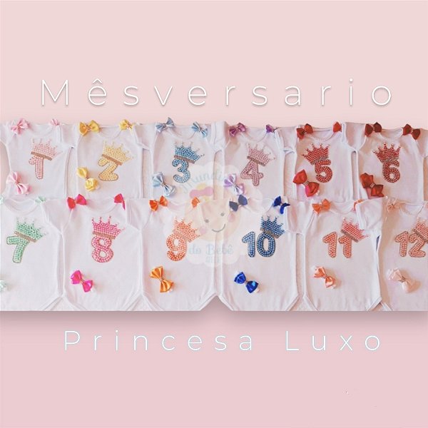 Kit Body mêsversario Princesa Luxo