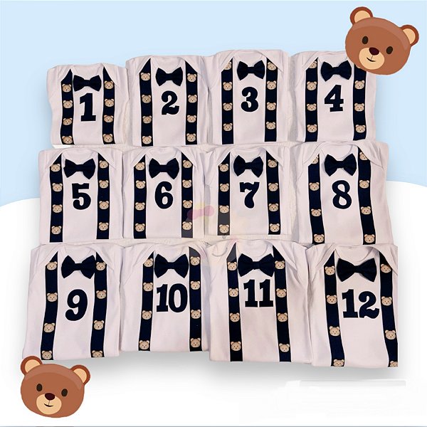 Kit Mêsversario Urso e Gravata