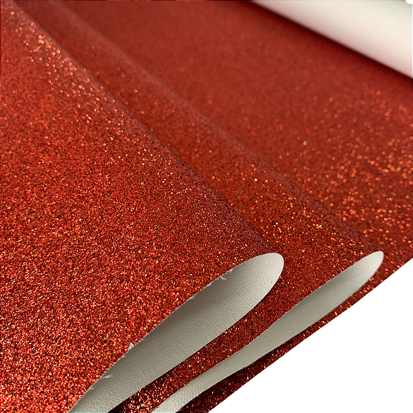 GLITTER 1/2 METRO COR VERMELHO
