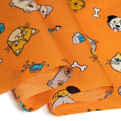 GORGOTEX 1,50 1/2 METRO NOISY DOG COR LARANJA