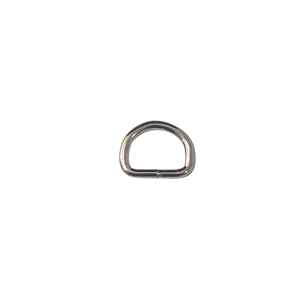 MEIA ARGOLA NIQUELADA 16MM AR 2,7 PACOTE COM 10 UNIDADES